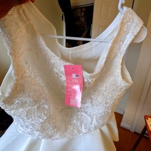 2 piece blouse and skirt